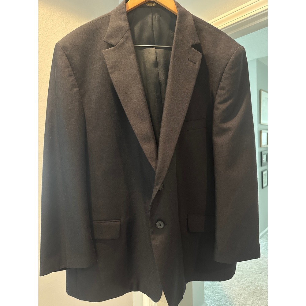 Hardwick Clothes Mens 50S Navy Two Button Blazer Sport Coat Tailored in USA